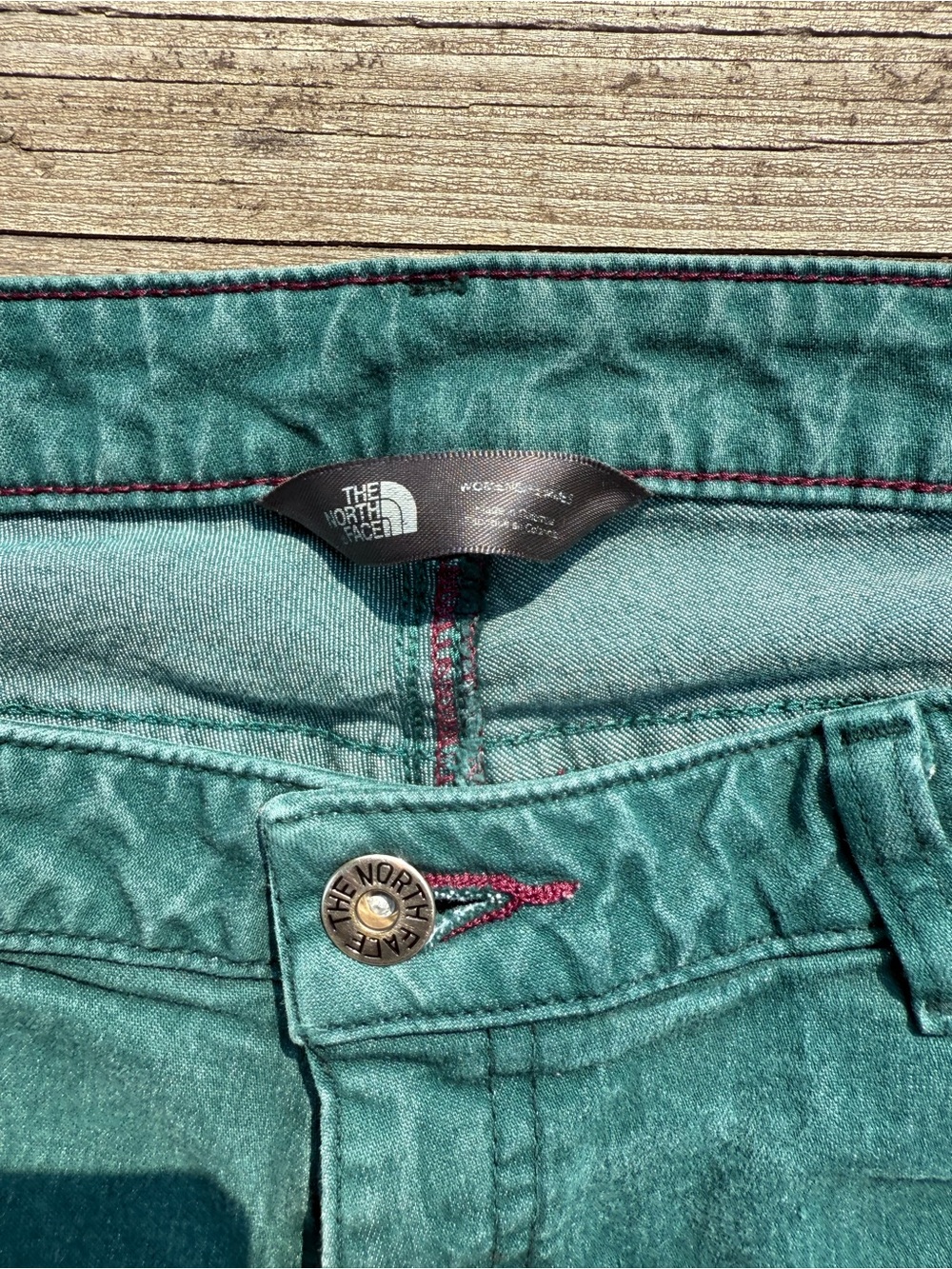 The North Face Teal Straight-Leg Women's Jeans - Picture 3 of 7